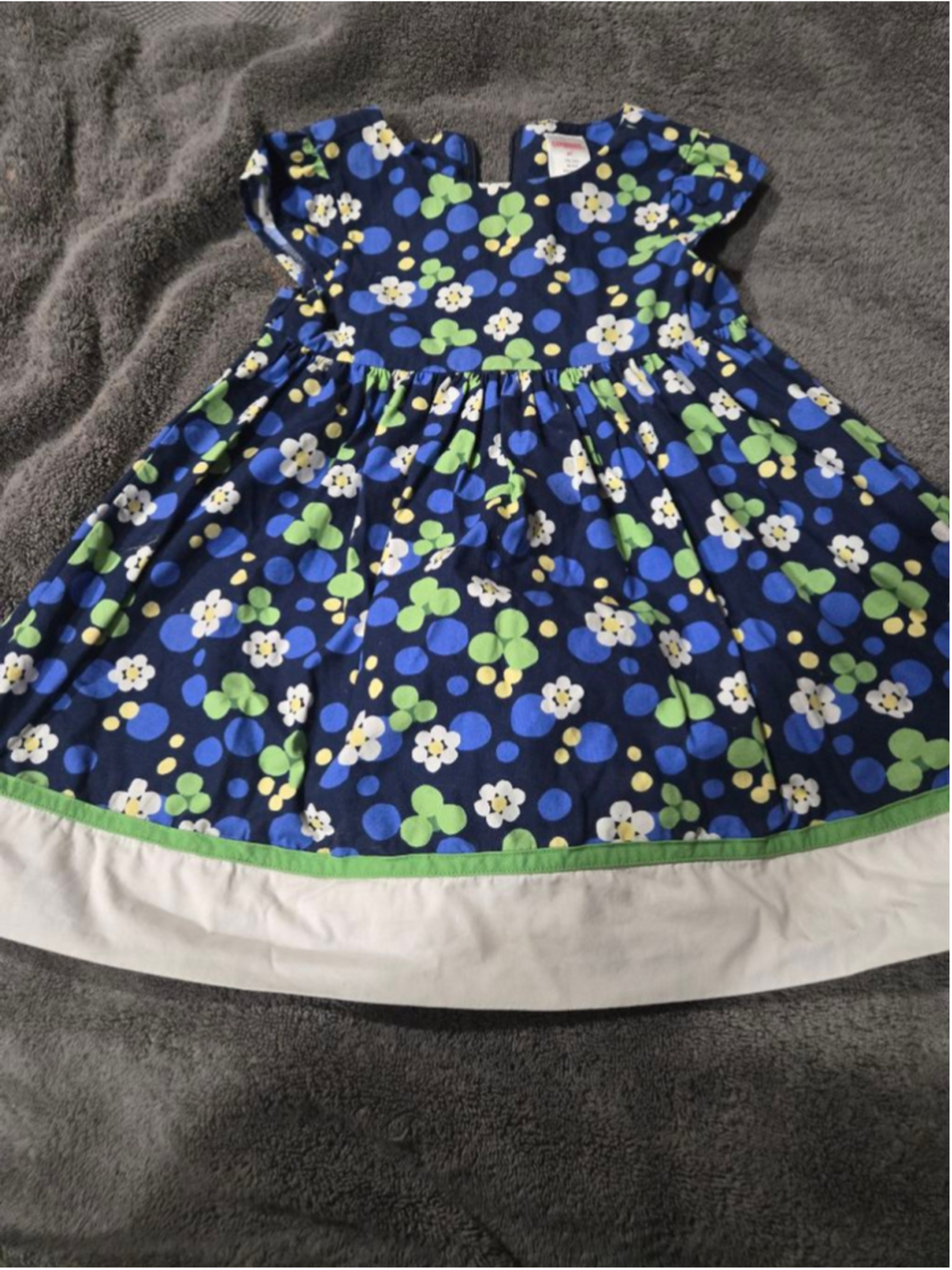 Girls Gymboree Casual Dress 2T Blue Green Floral